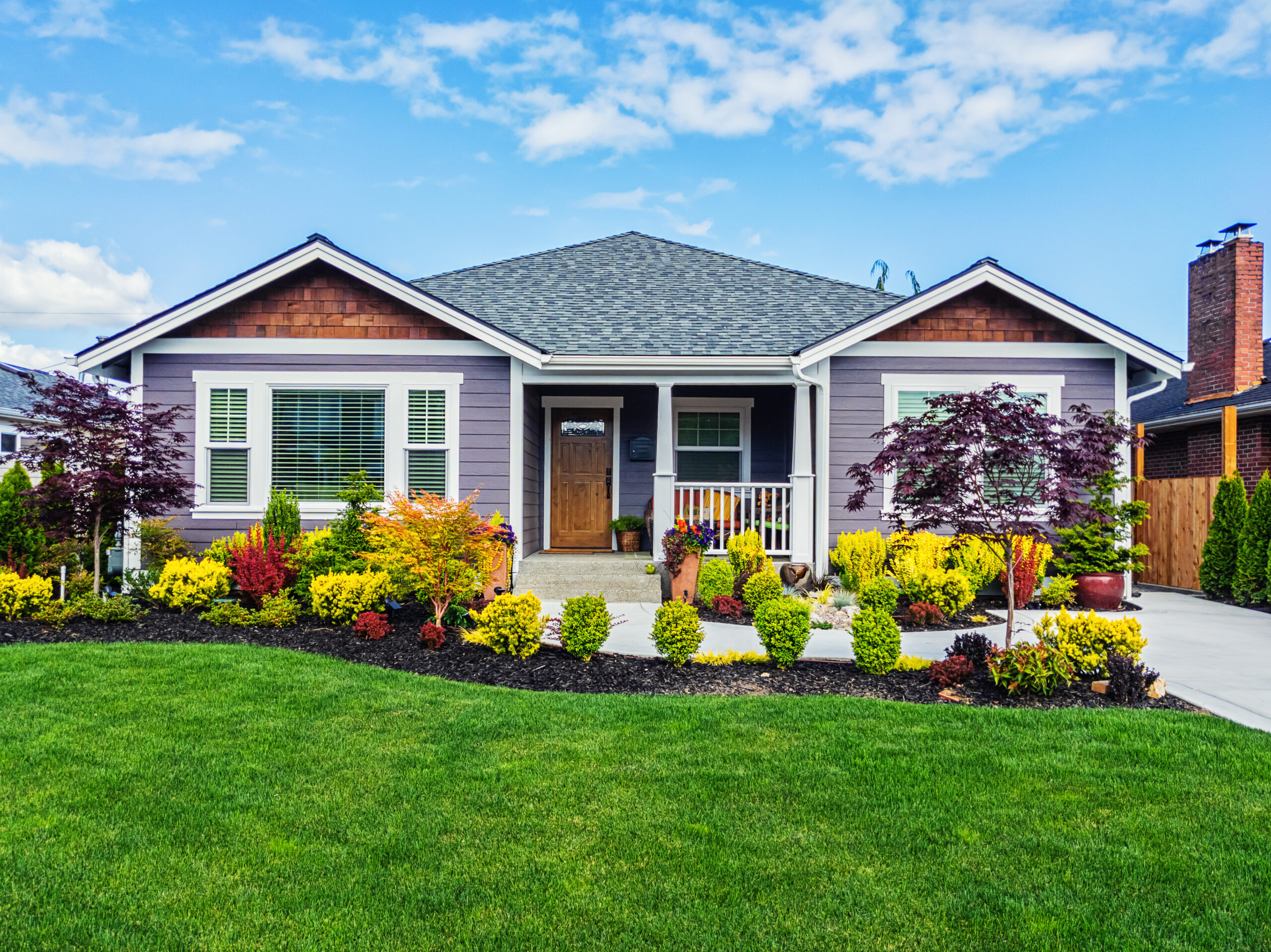 modern custom suburban home exterior